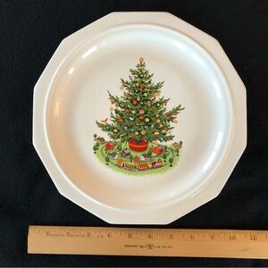 Pfaltzgraff Christmas Tree / Train Design Plate Proof